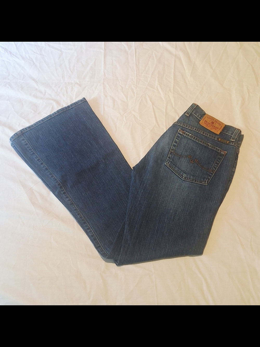 Lucky Brand Dungarees By Gene Montesano Denim Blue Jeans Women’s 4/27 Boot USA